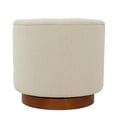 thumbnail image 6 of Comfort Pointe Muriel Beige Fabric Wood Base Swivel Accent Chair, 6 of 11
