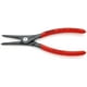 thumbnail image 1 of KNIPEX 49 11 A2 SB Pinza de precisión para anillos de retención exteriores de ejes recubiertos de plástico antideslizante acabado pavonado 180 mm, 1 of 1