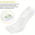 thumbnail image 2 of 4 Pairs Cotton Toe Socks No Show Low Cut Five Finger Socks Athletic Running Socks for Men, 2 of 8