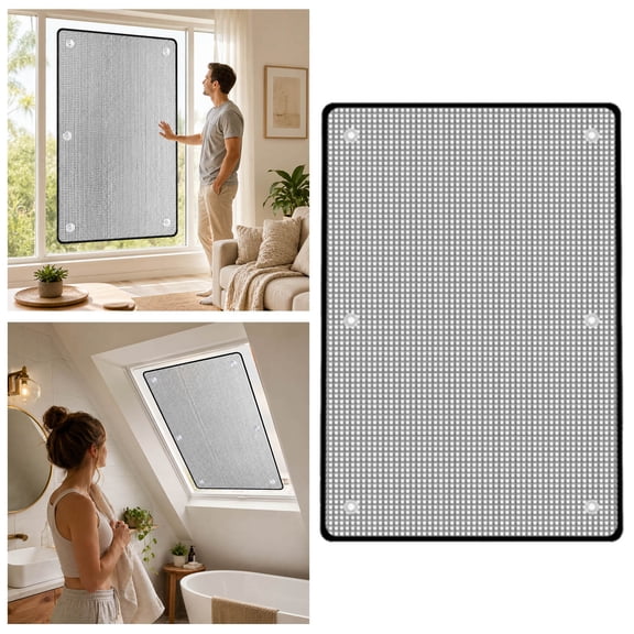 Window Insulation Panels, Aluminum Foil Insulation Cover, Double Reflective Foil Insulation, Aluminum Foil Insulation Film Windproof & Waterproof Bubble Shield Insulation Sheet