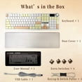 thumbnail image 6 of ITIGOITIE 104-Key RGB Mechanical Keyboard with 1.14" Smart Screen & Knob, Tri-Mode Wireless/Wired Connection, Hot-Swappable, Full-Size Layout - yellow, 6 of 10