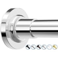 thumbnail image 2 of Tringle de Rideau de Douche Réglable 32-89 Pouces, Tringle de Douche à Tension à Ressort Extensible en Acier Inoxydable Télescopique pour Fenêtres de Salle de Bain et Garde-Robe, Sans Perçage, Antidérapante, Antirouille, Noire, 2 of 7