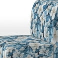 thumbnail image 4 of Designart "Tropical Mirage In Azure" Blue Azure Upholstered Accent Chair - Tropical Arm Chair For Bedroom, 4 of 7