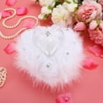 thumbnail image 4 of Almohada para anillo, capullos de flores de rosa, almohada para anillo en forma de corazón, almohada para anillo de rosa, características de vanguardia, 4 of 8