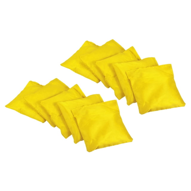 Unique Bargains Sacs de Sable en Toile pour Jeu de Lancer à la Main en Plein Air, Jaune 10 Pack