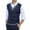 Blue, variant on Sweater Vest Men V Neck Casual Sleeveless Pullover Striped Cable Knit Business Casual Tops Fall Winter College Style Sweaters Black XL