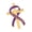 Purple, variant on Funeral Remembrance Brooch Pin Ribbon Badge Gold Tone Alloy Lapel Accessory with Secure Butterfly Clutch Back Closure