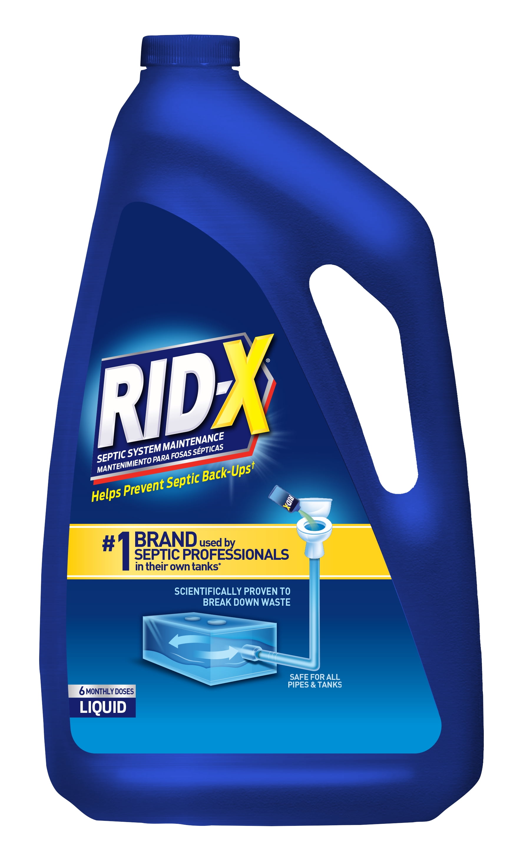 RID-X Septic Treatment Drain Opener, 6 Month Supply of Liquid ...