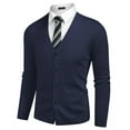 thumbnail image 3 of COOFANDY Men's V Neck Cardigan Sweater Casual Lightweight Button Down Knitted Cardigan Sweater, 3 of 7