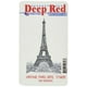 Deep Red Accrocher Timbre 2" X 3"-Vintage Paris Eiffel Tour – image 2 sur 3