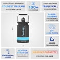 thumbnail image 3 of COLDEST Sports Water Bottle 128 oz/One Gallon (Straw Lid), Leak Proof, Vacuum Insulated Stainless Steel, Hot Cold, Double Walled, Thermo Mug (128 oz, Matte Black), 3 of 6