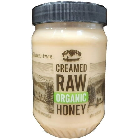 Wolfe Creamed Raw Organic Honey  32 Ounce