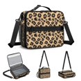 thumbnail image 4 of Black and Brown Leopard Print Insulated Lunch Bag with Shoulder Strap and Bottle Holder,Bento School Lunch Bag Box,11x9.5x3.5 Inches, 4 of 4