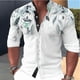 thumbnail image 1 of Camisa deportiva musculosa para hombre 2024, informal, con cuello alto y botones, a la moda, novedosa, para exteriores, estilo hawaiano, de talla grande, 1 of 6