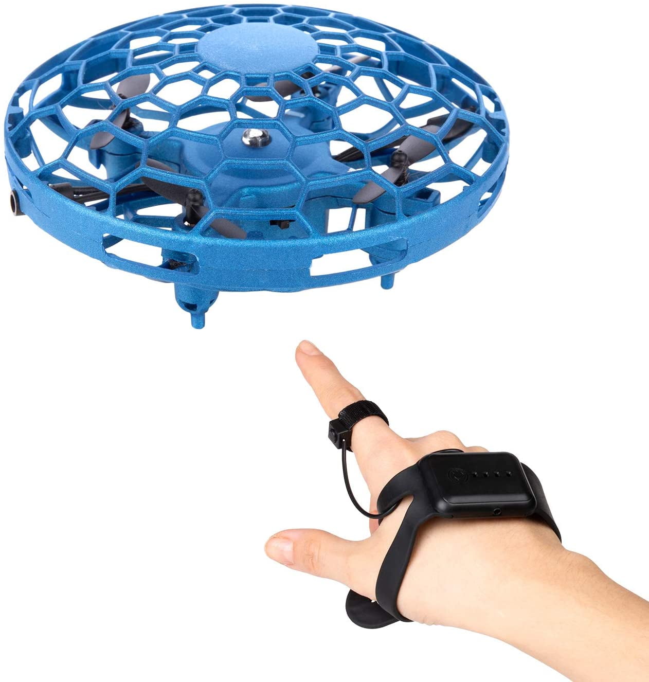 Canopus Drone Wrist Watch Remote Control, Gesture UFO-Type Mini Drone with USB Cable, LED Blue - Walmart.com