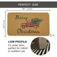 thumbnail image 2 of Christmas Door Mat Outdoor Indoor Entrance, Christmas Rug Decorations for Home Kitchen Bathroom - Red Truck Doormat 17x30 inch Non-Slip Rubber Mat, 2 of 6