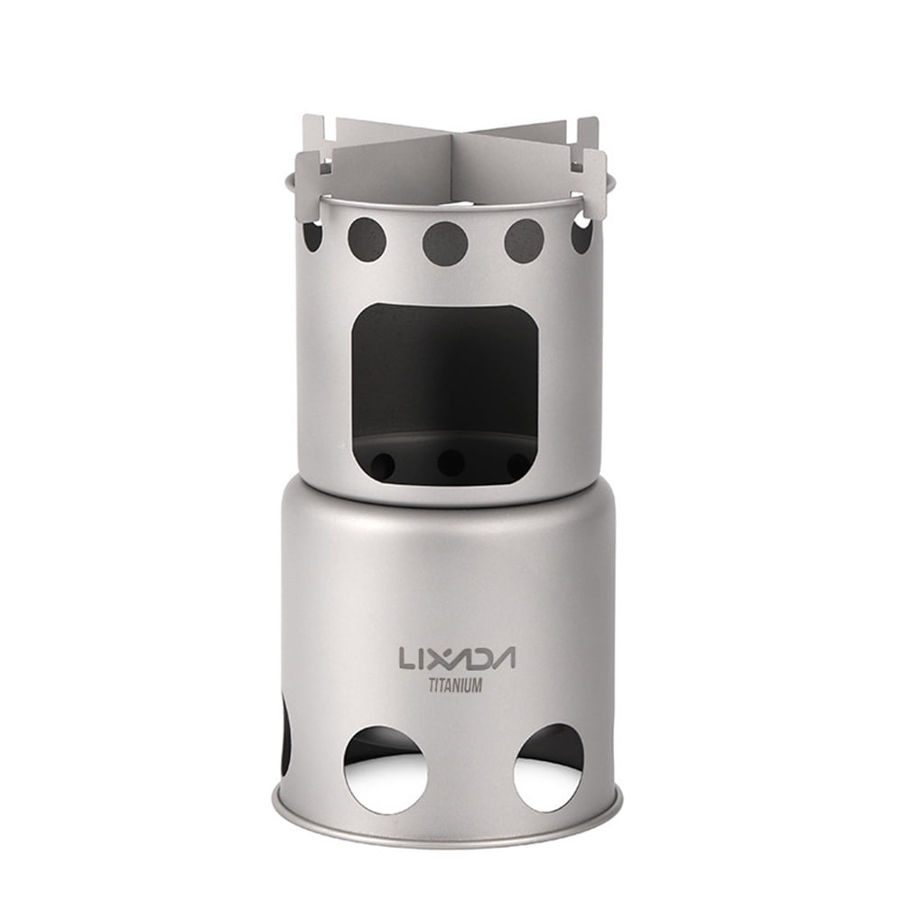 Lixada Portable Camping Wood Stove Folding Lightweight Titanium Wood  Burning Backpacking Stove for Outdoor Hiking Cooking Picnic | Walmart Canada