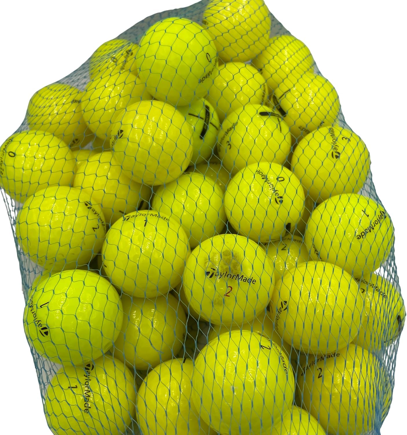 Golf Ball Planet - Taylormade Yellow Mix Recycled Golf Balls (4A/Near Mint, 50 Pack)