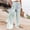 Brown, variant on Wide Leg Printed Pants For Women Elastic High Waist Elastic Waist Baggy Pants Teenagers Girls Straight Leg Trousers Blue M