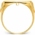 thumbnail image 2 of 14K Yellow Gold 14Ky Men\\'s Polished Horseshoe Side D/C 16.5mm Coin Bezel Ring (Size 10) Made In United States -Jewelry By Sweet Pea, 2 of 9