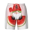 thumbnail image 4 of Lsque Mens Swim Trunks Watermelon Gnome Pattern - Bathing Suit Compression Liner - Beach Swim Shorts Swimwear - (S-3XL) - Stretch Quick Dry -X-Large, 4 of 9