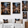 thumbnail image 4 of Designart "At Night Charlotte Cityscape art painting III" Cityscapes Floater Framed Wall Decor, 4 of 7