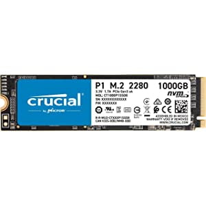 Unidad SSD CRUCIAL P1 1TB 3D NAND NVME PCIE M.2 CT1000P1SSD8
