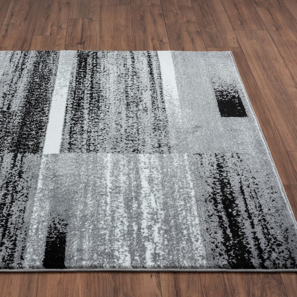 Luxe Weavers Art Deco Abstract Geometric Gray 2x7 Area Rug for Living Rooms