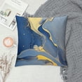 thumbnail image 2 of JEUXUS  Blue and Grey Pillowcovers Abstract Marble Blue and Gold Throw Pillow Covers Art Marble Morden Cushion Case Decorative Pillows for Sofa Home Decor Bedroom Living Room Outdoor, 2 of 5