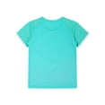thumbnail image 3 of Jhaoyu Kids Boys Casual Sport T-shirts Gradient Quick Dry Short Sleeve Tee Top Football Training Cyan S, 3 of 7