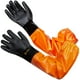 thumbnail image 1 of Gastody - Guantes resistentes a químicos extralargos 27.5"" - Guantes largos de goma de PVC resistentes al agua y multiusos con forro de algodón para limpieza de la industria química de maquinaria pes, 1 of 9