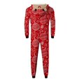 thumbnail image 4 of Pyjamas de Noël Assortis avec Capuche, Tenues de Famille Assorties, Pyjamas de Noël Confortables, Parfaits pour les Fêtes (Rouge), 4 of 4