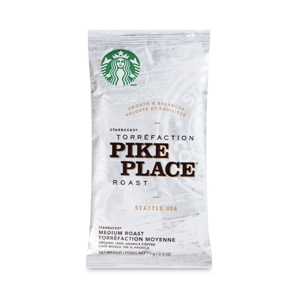 Starbucks 12411960 2.5 oz. Packet Coffee - Pike Place (18/Box)