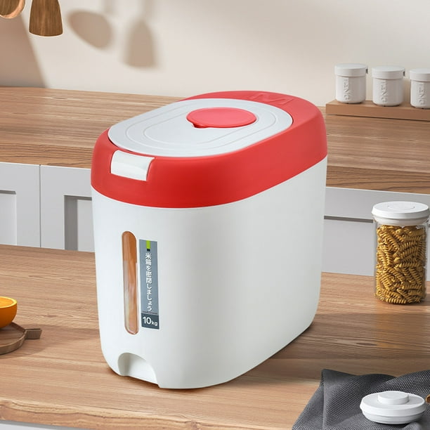 Récipient De Rangement De Riz 5 Kg Dispensateur Riz Scellé Avec Tasse à