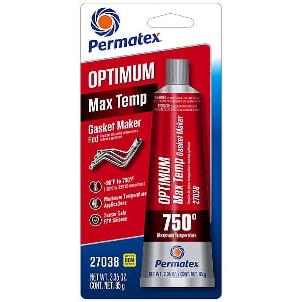 Permatex 81160 High-Temp Red RTV Silicone Gasket, 3 oz - Walmart.com