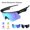 Blue, variant on Blackview Smart Bluetooth Glasses with Polarized Lenses - Sports Sunglasses for Men Women, UV400 Protection, Open Ear Speakers, Voice Call Assistant for Outdoor Cycling Running, Black