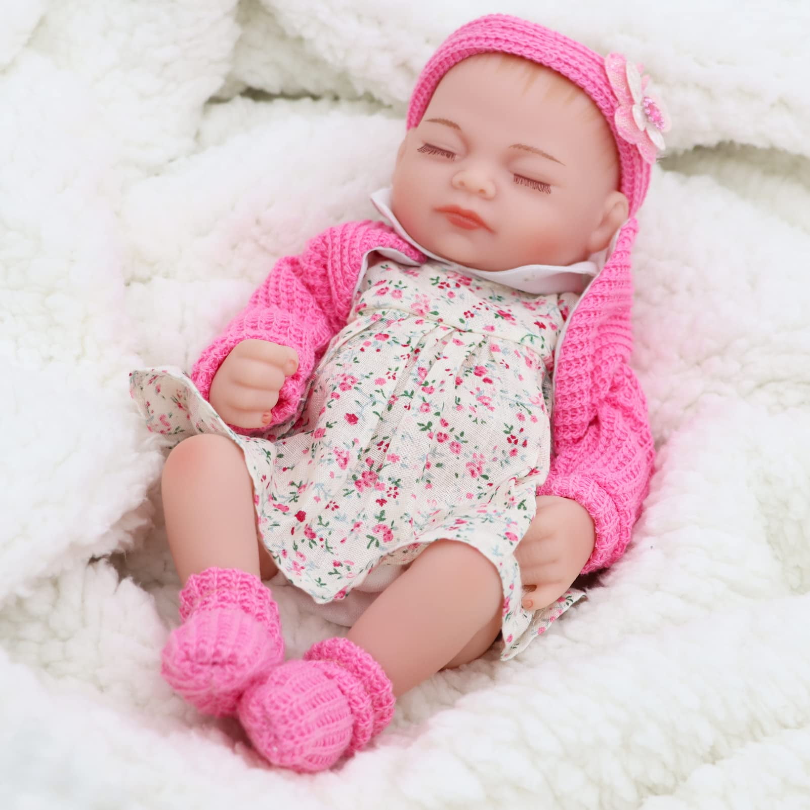 JRLCGYP Full Silicone Baby Dolls Girl Vinyl, Reborn Realistic Baby