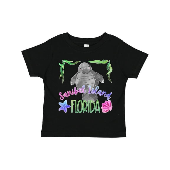 Inktastic Sanibel Island Florida Cute Swimming Manatee Boys or Girls Toddler T-Shirt