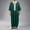 004 Green, variant on Men's Muslim Robe Arab Middle Robe Long Style Long Sleeve Embroidered Standing Neck Long Shirt Islamic Wear