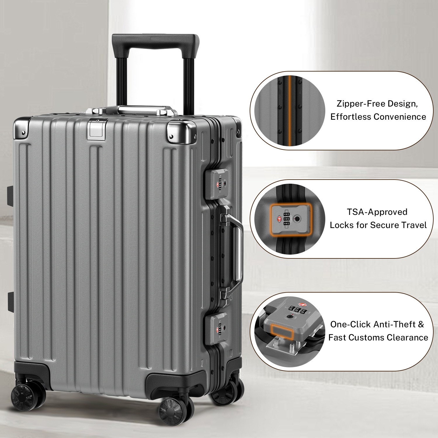 ANTAKO 28 Inch Hardside Checked Luggage photo 4