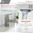 thumbnail image 2 of Stylish Single-Handle Brushed Nickel Bathroom Faucet Height 6" B-103B, 2 of 11