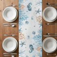thumbnail image 6 of Blue Turtle Coastal Table Runner - 70 Inch Long, Kitchen Dining Table Runner Dresser Scarves, Octopus Summer Beach Coral Seahorse Farmhouse Decor for Coffee Tables Wedding Party Banquet, 6 of 8