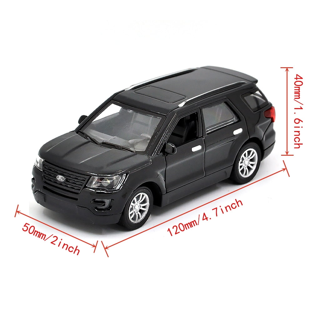 1: 36 is suitable for Ford Explorer alloy die-casting metal car models, with sound, light, and rebound functions, children's toy car collections, boys' birthday gifts