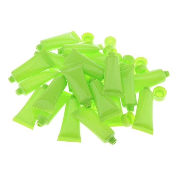 de almacenamiento de champú recargables de viaje de tubos de compresión de manos suaves de 10 ml Verde Sunnimix Botella cosmética de tubo vacío