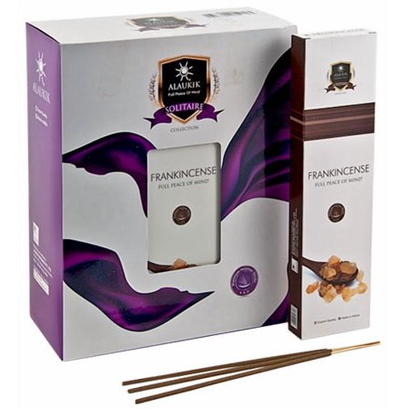 Alaukik Premium Incense Sticks Solitaire Collection Frankincense - 50 grams (12-Pack)