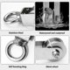 thumbnail image 2 of Pulley With Ball Bearing, Lifting Pulley Load 200 Kg, Stainless Steel Cable Pulley For Fitness Ropes, 2-pack, 2 of 5