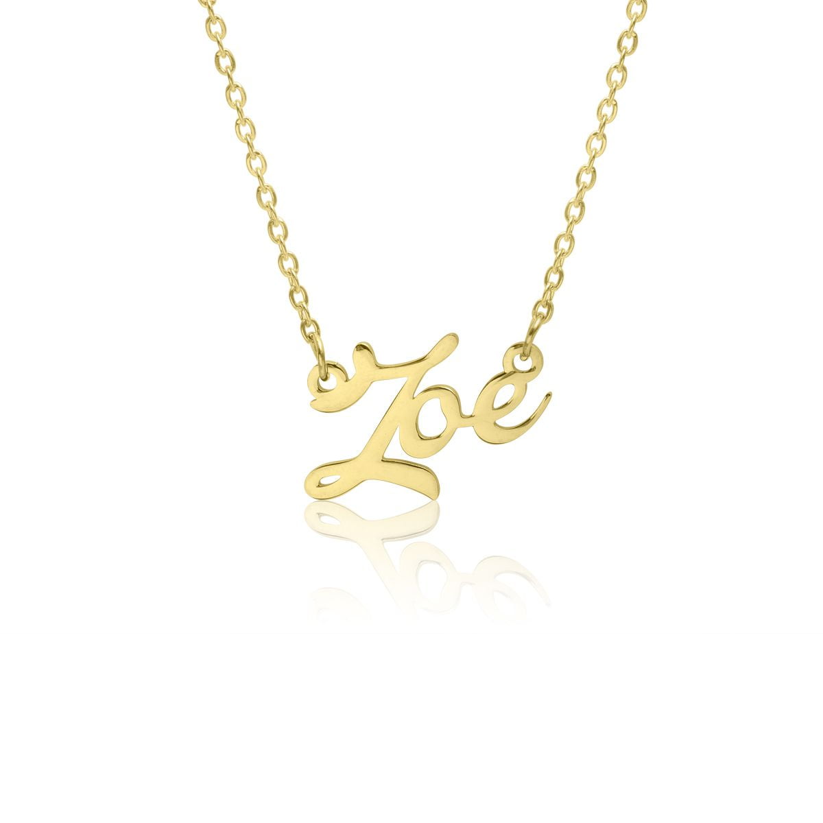 SuperJeweler Zoe Nameplate Necklace in 