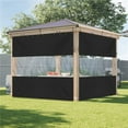 thumbnail image 1 of Covers &amp; All ClearPanel-T-Black-03 18 oz Outdoor Vinyl Curtain with Clear Tarp Panel  Black - 4' H x 9' W, 1 of 1