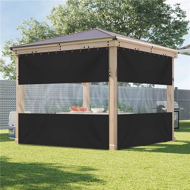Outdoor Vinyl Curtain With Clear Tarp, Clear Plastic Curtains For Pergola