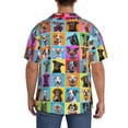 thumbnail image 3 of Rateoe Cute Dogs Collage Print Mens Front Pocket Hawaiian Shirts Casual Shirts Short Sleeve Button Down Beach Tropical Shirts-XX-Large, 3 of 5